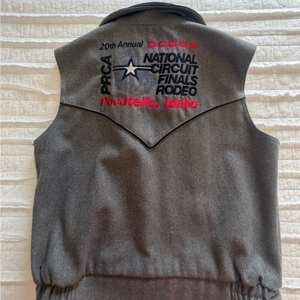 Men's Dodge National Circuit Finals Rodeo, 20th annual, Gray Wool Vest